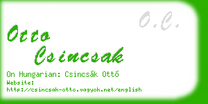 otto csincsak business card