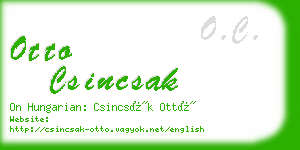 otto csincsak business card